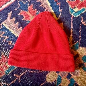 FUJITO Knit Cotton Knit Beanie - Tomato Red - $180 - Made in Japan
